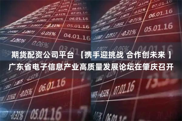 期货配资公司平台 【携手迎挑战 合作创未来 】广东省电子信息产业高质量发展论坛在肇庆召开